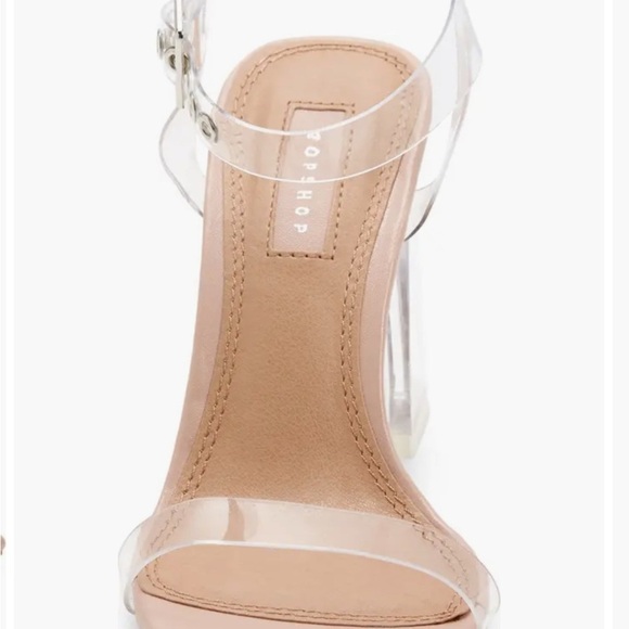 Topshop Sonia Clear Block Heel Sandal (Women) - Picture 4 of 6
